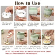 4 in 1 Portable Electric Vegetable Cutter Set