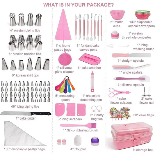 359pcs Cake Decorating Baking Supplies Set, with 66 Tip Baking Set