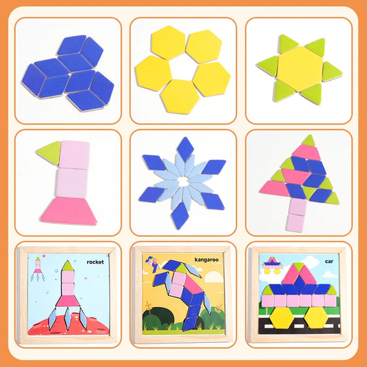 BrainShape™ Tangram Box 🧩✨ — Learn, Match & Create Fun