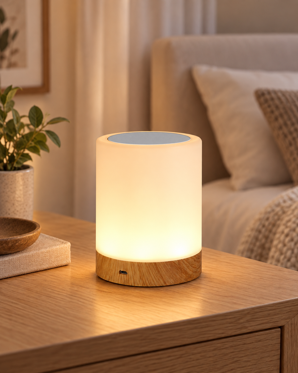Calm Touch Lamp premium warm bedroom hero