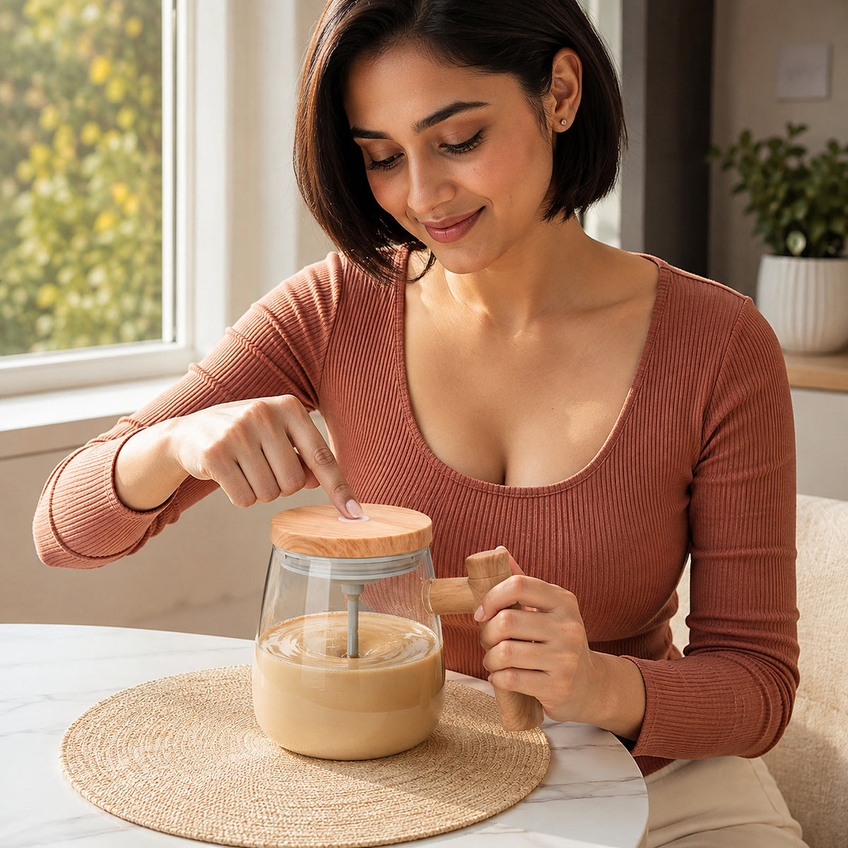 Electric Self Stirring Coffee Mug lifestyle product image