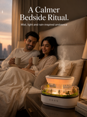 Rain Calm Diffuser couple bedroom dawn lifestyle