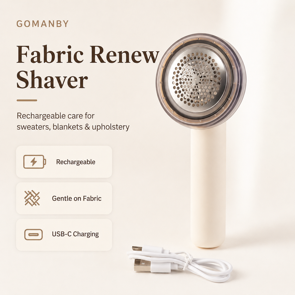 GOMANBY Fabric Renew Shaver rechargeable lint remover with USB-C charging cable