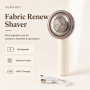 GOMANBY Fabric Renew Shaver rechargeable lint remover with USB-C charging cable