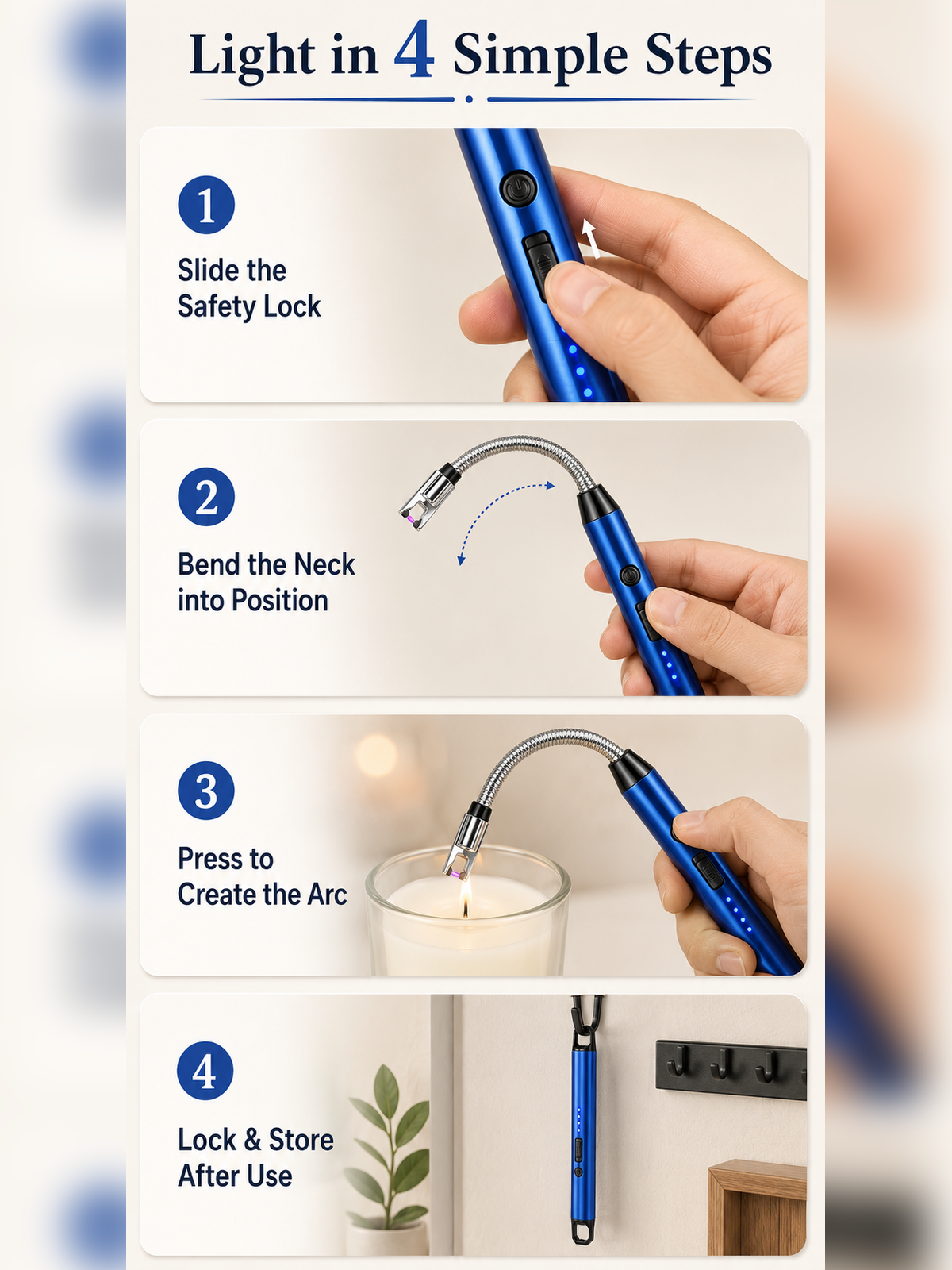 How to unlock position ignite and store the FlexArc Lighter