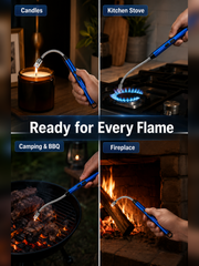 FlexArc Lighter use cases for candles kitchen stove camping barbecue and fireplace