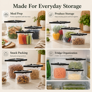 Fresh Keep Bags used for meal prep, produce, snacks and fridge organization