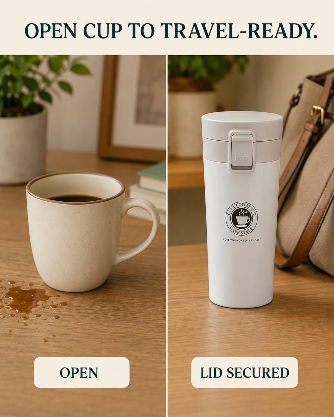 Open cup versus secured Insulation Cup comparison