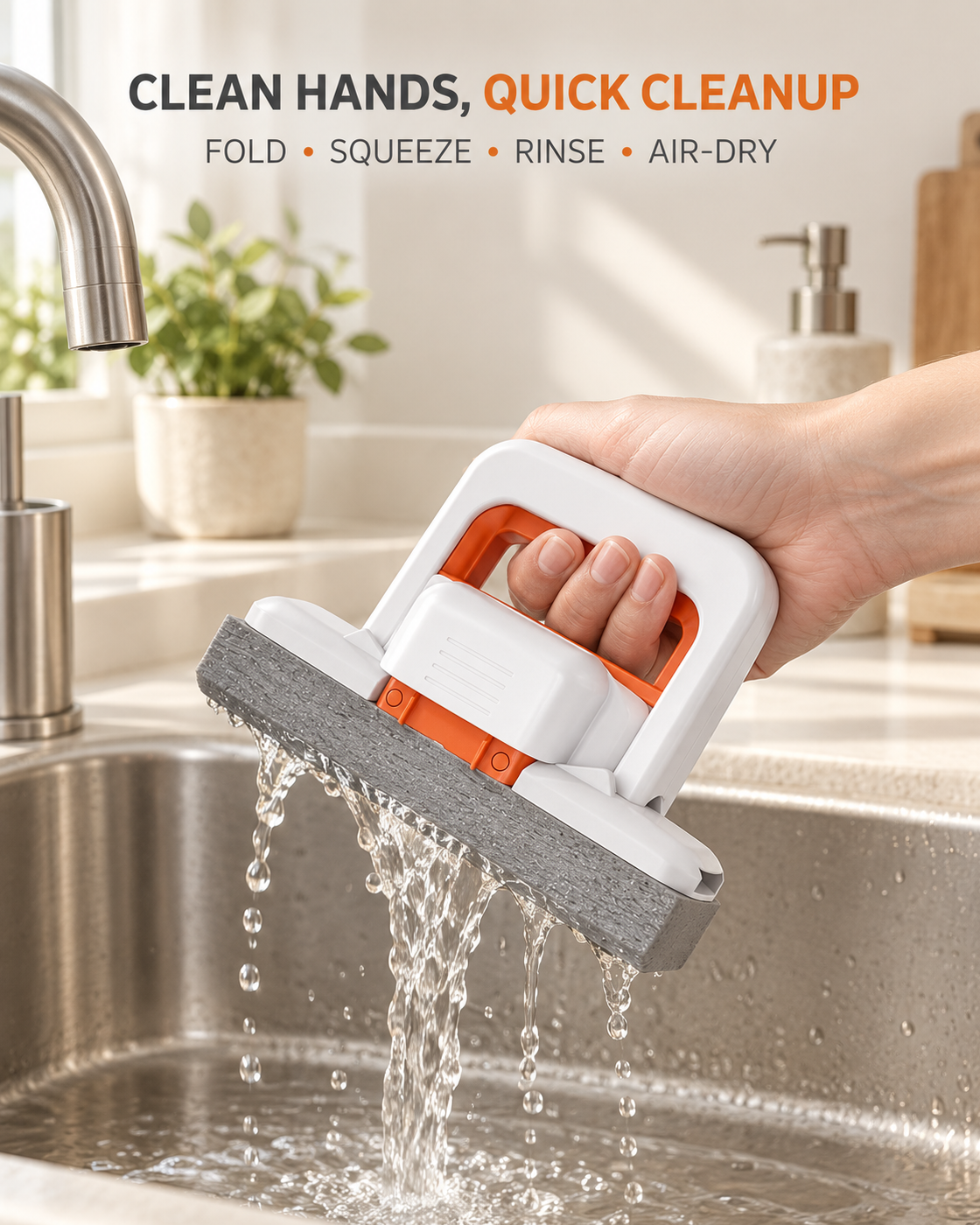 How to squeeze, rinse and care for the GOMANBY Smart Squeeze Mop