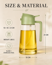 Oil Sprayer Bottle verified size weight and material