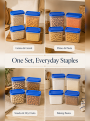 Pantry Seal Set use cases for grains pulses pasta snacks and baking basics