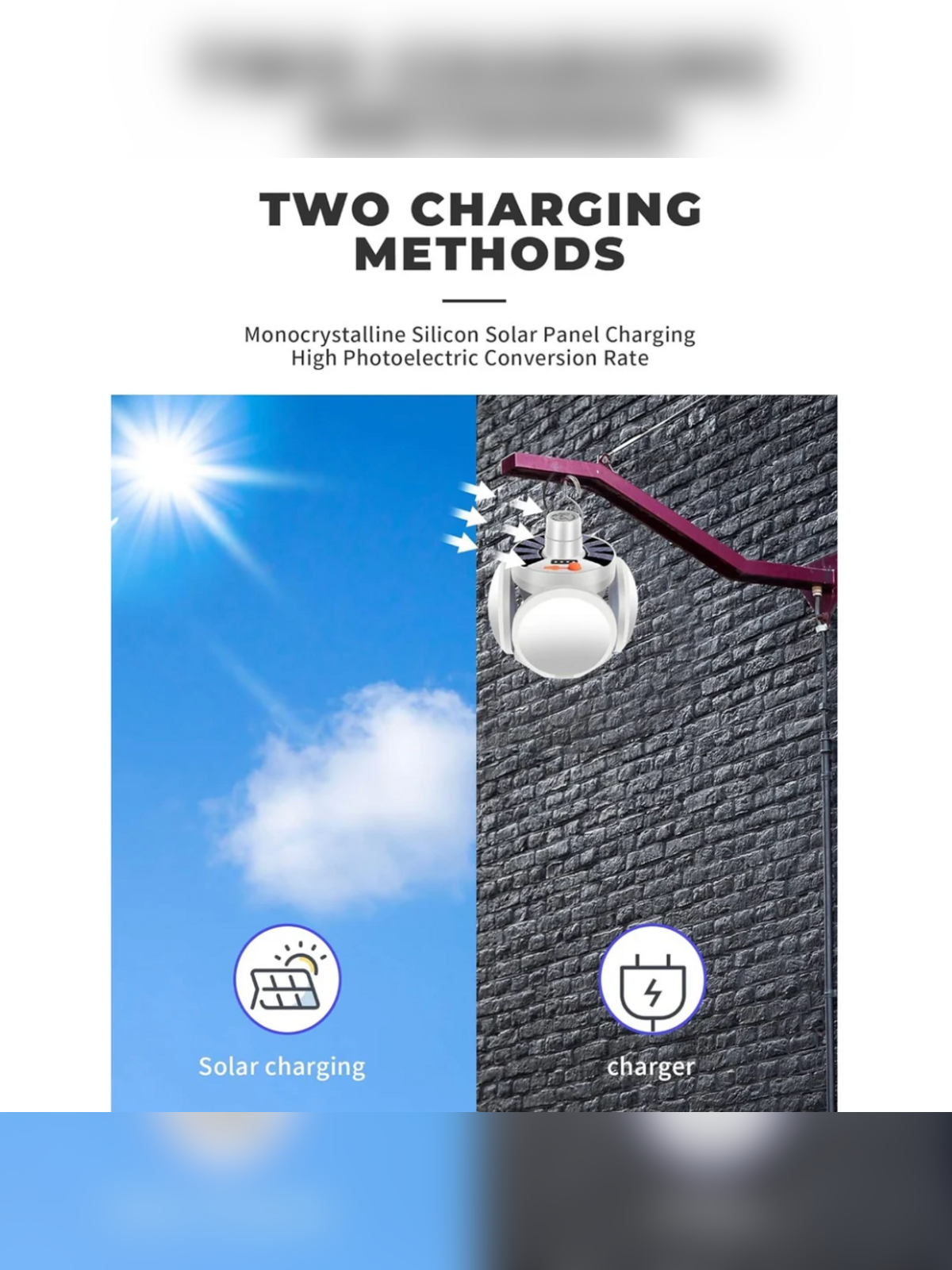 ReadyGlow Light solar and USB charging specifications