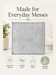 Silver Scrub Cloth dual-layer flexible reusable benefits