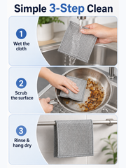 How to wet scrub rinse and dry Silver Scrub Cloth