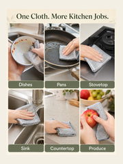 Silver Scrub Cloth kitchen cleaning use cases