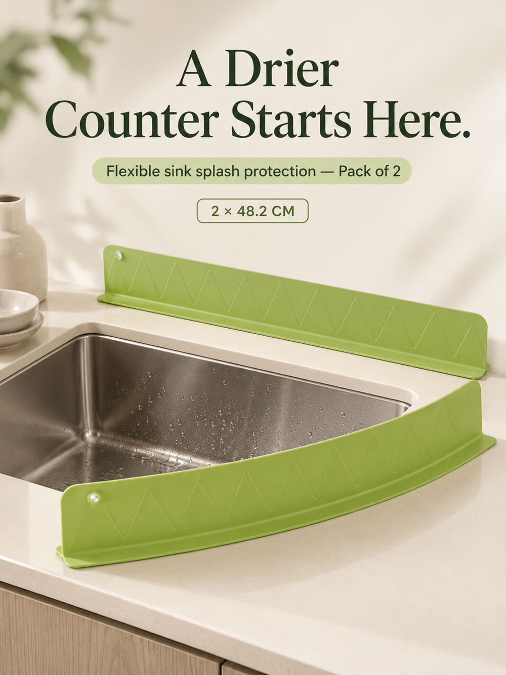 Dry Sink Guard Duo premium sink hero and 48.2 cm size