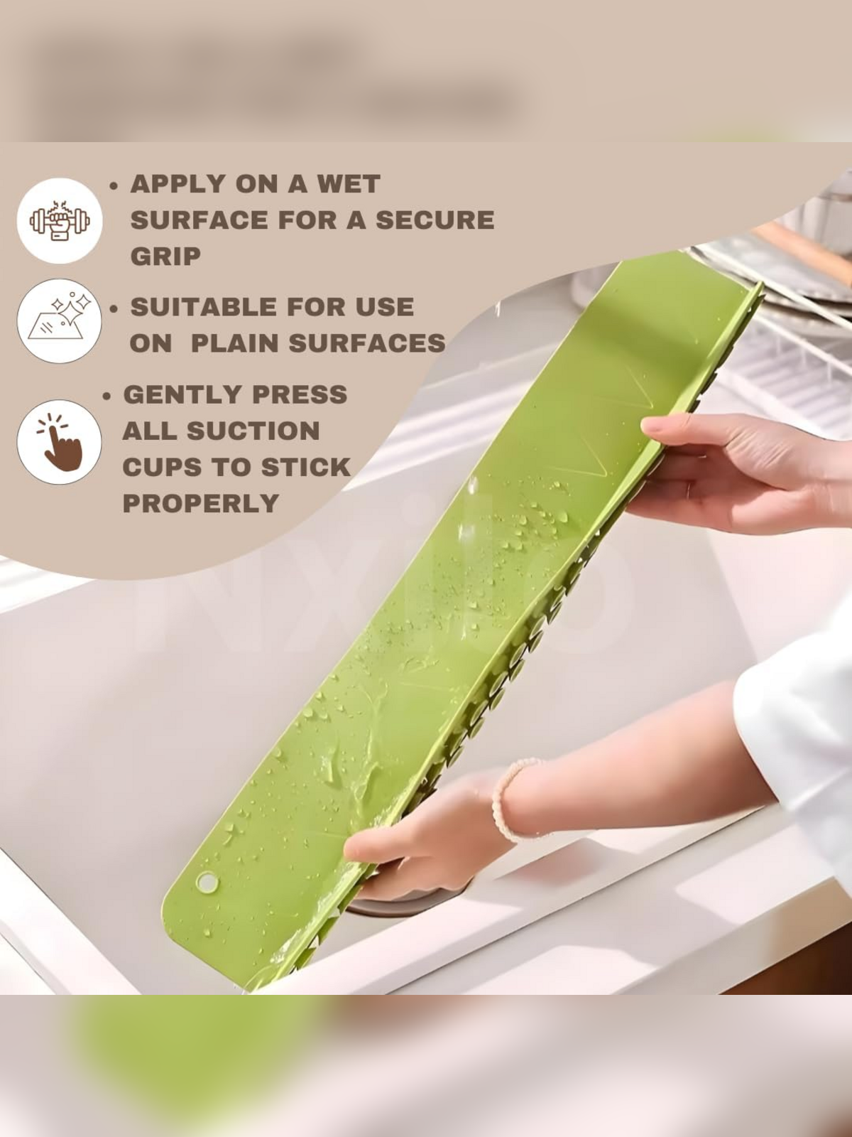 How to install the Dry Sink Guard using suction support