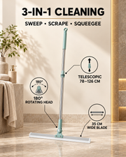 Rotating Bathroom Wiper 3 in 1 cleaning features