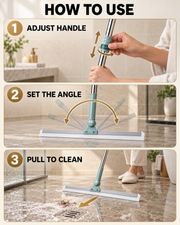 How to use Rotating Bathroom Wiper in three steps