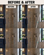 Rotating Bathroom Wiper bathroom floor before and after